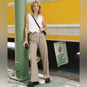 Princess Polly Archer Pants Taupe Size 4